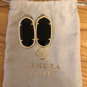 Kendra Scott black and goal Danielle earrings